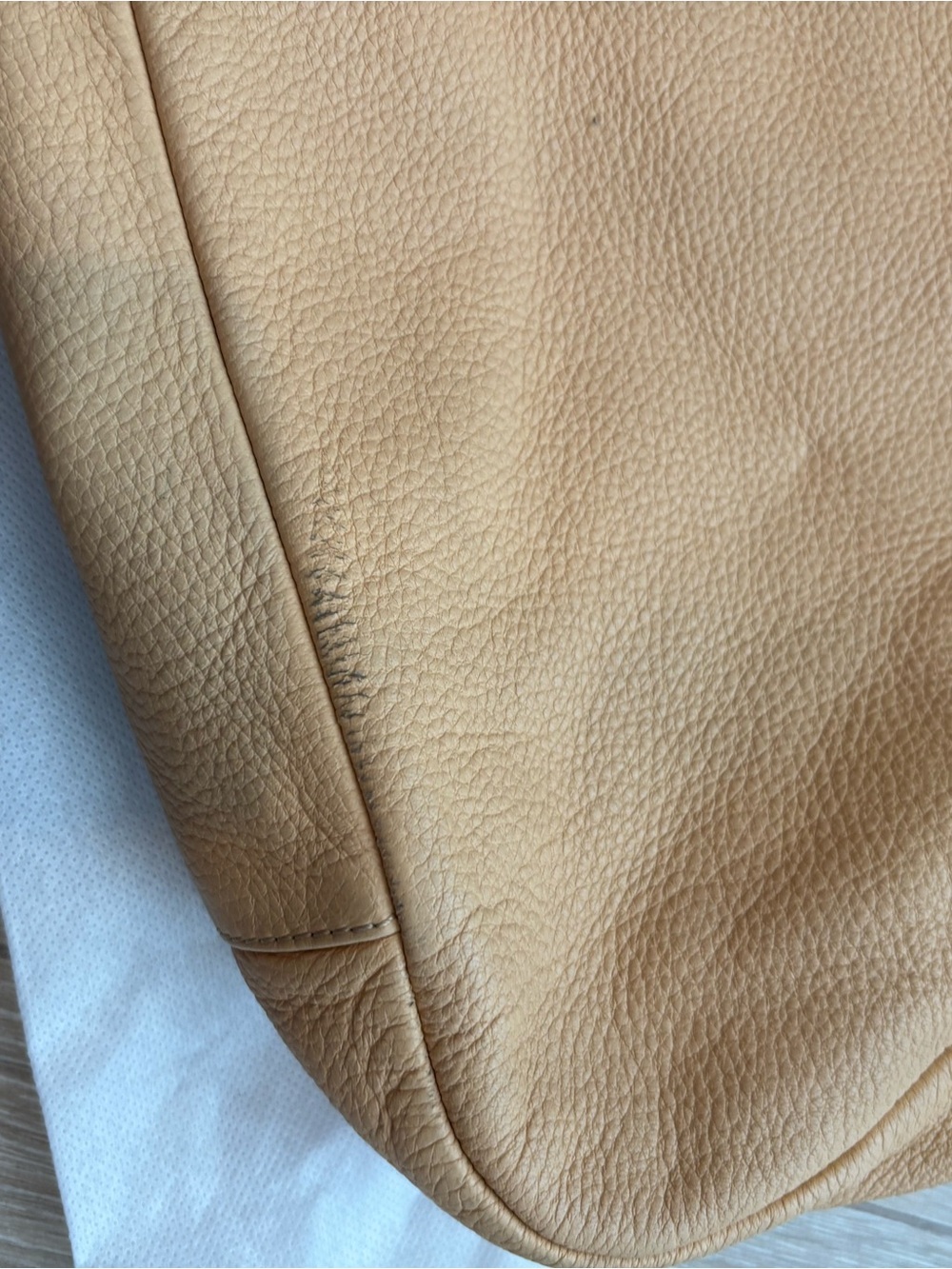 CHANEL Beige Leather CC-Topped Tote - Picture 11 of 12